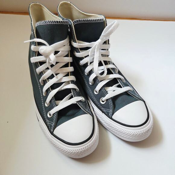 Converse Chuck Taylor Green Olive All Star Hi Top Size 9 - Picture 3 of 8